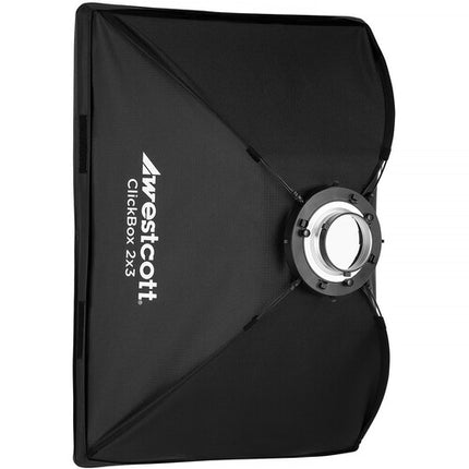 Westcott ClickBox Softbox para iluminación suave 2x3 pies Bowens S Mount