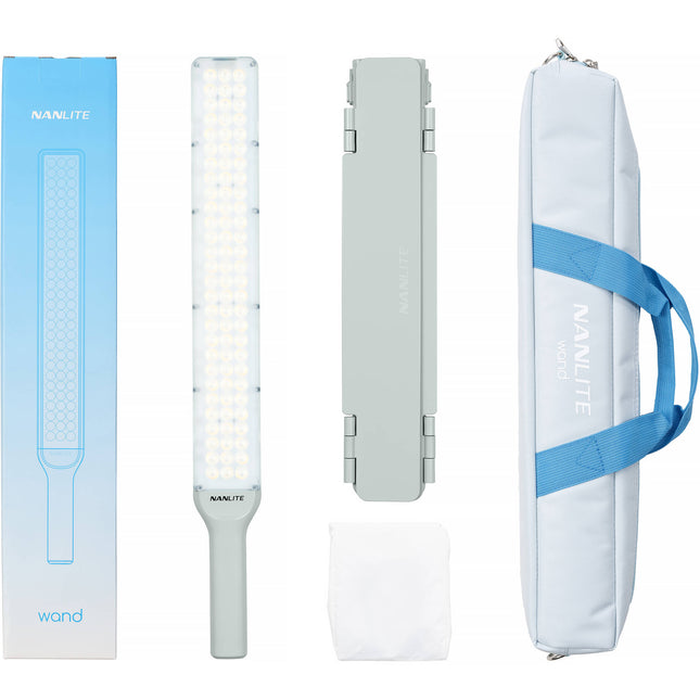 Nanlite wand luz LED RGB portátil 1.6' 4020 Lux 5600K con accesorios