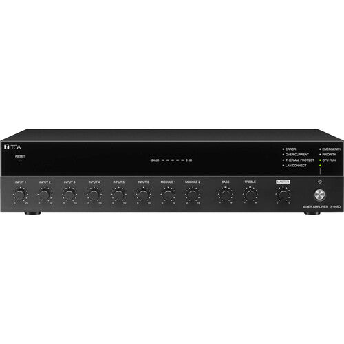 Toa Electronics A-812D Amplificador Mezclador Digital 120W 4 Entradas Micrófono