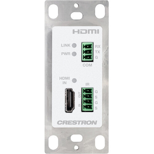 Crestron DM Essentials 4K60 Emisor de Pared HDMI Extensión 130' Blanco