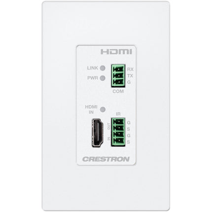 Crestron DM Essentials 4K60 Emisor de Pared HDMI Extensión 130' Blanco