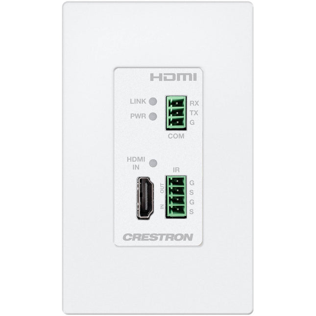 Crestron DM Essentials 4K60 Emisor de Pared HDMI Extensión 130' Blanco
