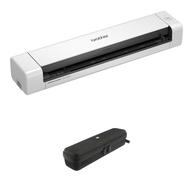 Brother DS740D Escáner móvil dúplex compacto 16 ppm 600 dpi con estuche resistente Ruggard
