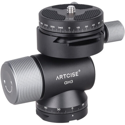 ARTCISE GH3P Cabezal Gimbal para Monopie Capacidad 15kg 360° Panorámico