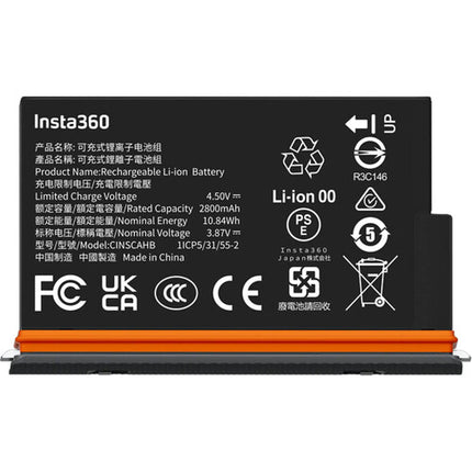 Insta360 Ultra Batería Recargable para X5 2800mAh 235 Minutos Runtime