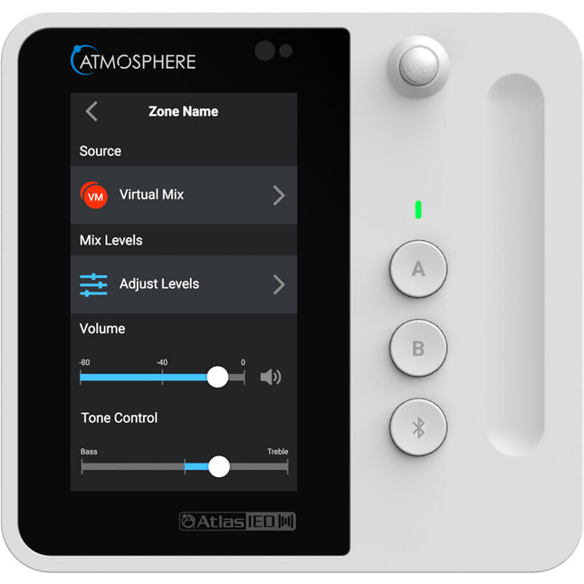 AtlasIED C-T4BT Controlador de pared Bluetooth pantalla táctil 4.3" blanco