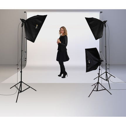 Impact Soft and Natural Kit de Iluminación Fluorescente 3 Luces 20x27.5" Softboxes 6' trípodes