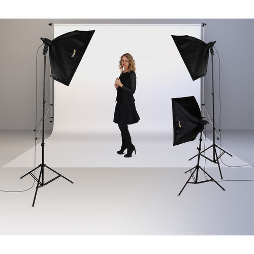 Impact Soft and Natural Kit de Iluminación Fluorescente 3 Luces 20x27.5" Softboxes 6' trípodes