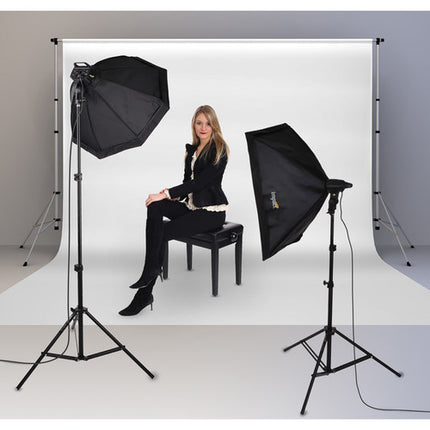 Impact Soft n' Natural Kit #3 Kit de Iluminación Fluorescente 8 Bombillas 26W 5000K Softboxes 24" y 20x27.5"