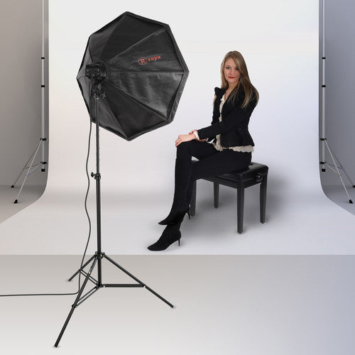 Raya Octa Fluorescente 7 Enchufes Kit Softbox 32 Pulg 5000K