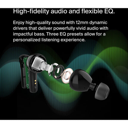 Belkin SoundForm Motion 2 Auriculares Inalámbricos True Wireless 12mm Drivers Cancelación de Ruido 33h Uso