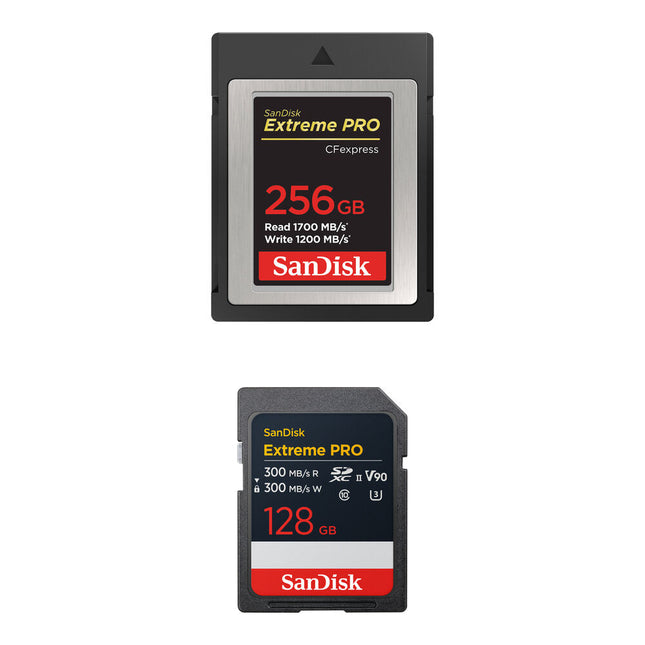SanDisk Extreme PRO CFexpress Type B 256GB 1700MB/s y SDXC 128GB UHS-II
