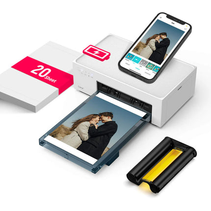 Liene Amber M200 impresora instantánea portátil con batería recargable 300 dpi 4x6 pulgadas 20 papeles y cartucho