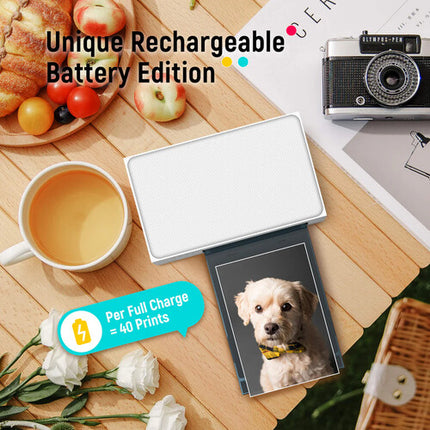 Liene Amber M200 impresora instantánea portátil con batería recargable 300 dpi 4x6 pulgadas 20 papeles y cartucho