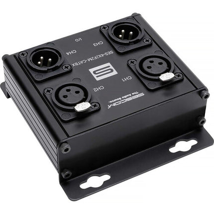 Sescom 4-Channel Passive Balanced Audio Extender Kit 4 canales RJ45 XLR sin alimentación