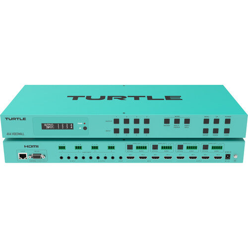 Turtle AV 4x4 4K60 Video Wall Matrix Multiviewer con 4 Entradas HDMI 2.0