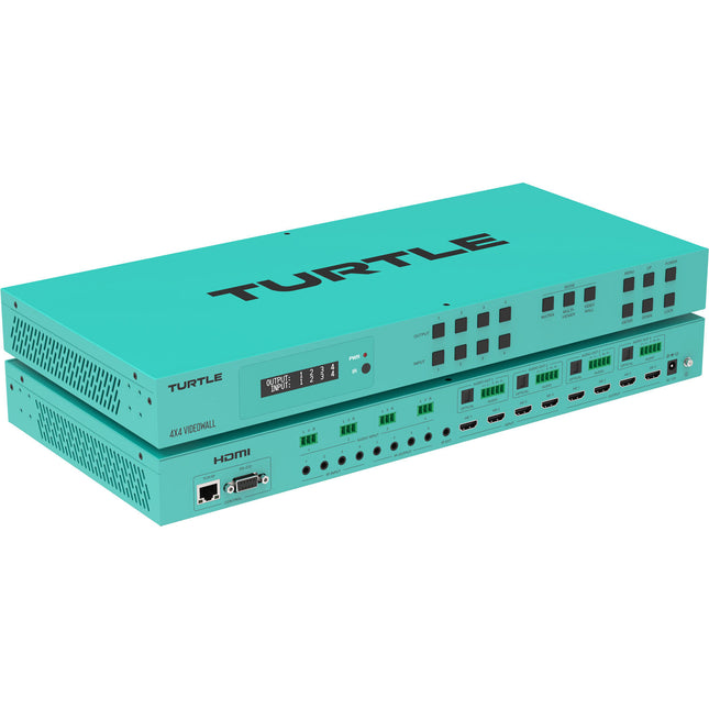 Turtle AV 4x4 4K60 Video Wall Matrix Multiviewer con 4 Entradas HDMI 2.0