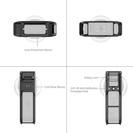 SmallRig Jaula para Cámara DJI Osmo 360 Ultraligera 1.7 oz con Protector de Silicona