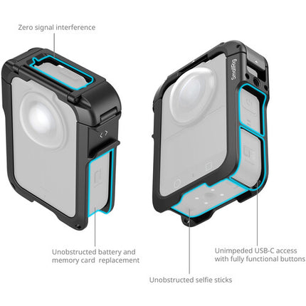 SmallRig Jaula para Cámara DJI Osmo 360 Ultraligera 1.7 oz con Protector de Silicona