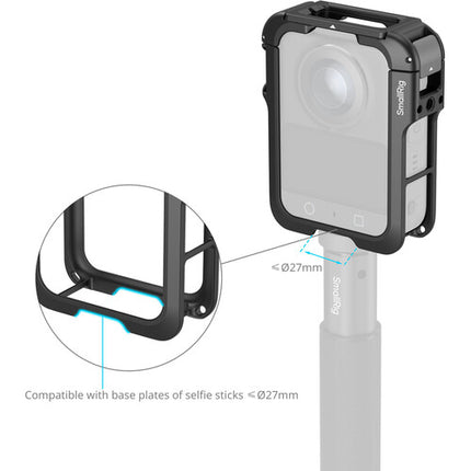 SmallRig Jaula para Cámara DJI Osmo 360 Ultraligera 1.7 oz con Protector de Silicona