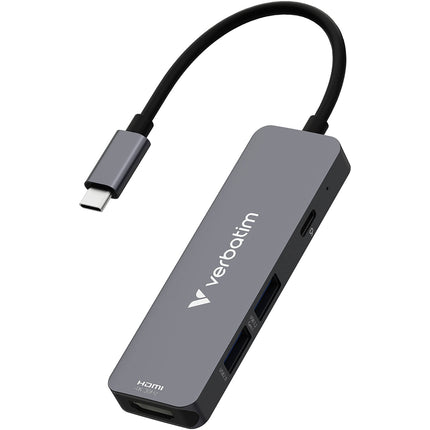 Verbatim Essentials Hub USB-C 3.2 Gen 1 4 Puertos 4K UHD 100W PD