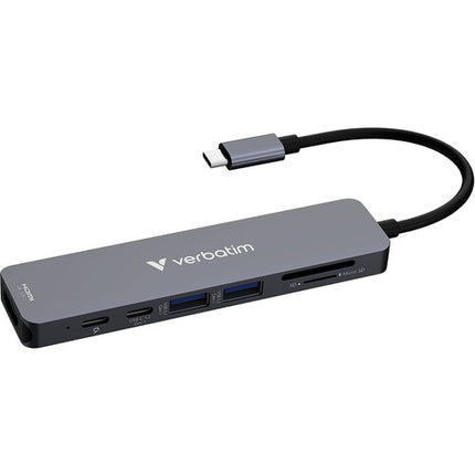 Verbatim Essentials Hub USB-C 3.2 Gen 1 7 Puertos HDMI 4K y 100W PD