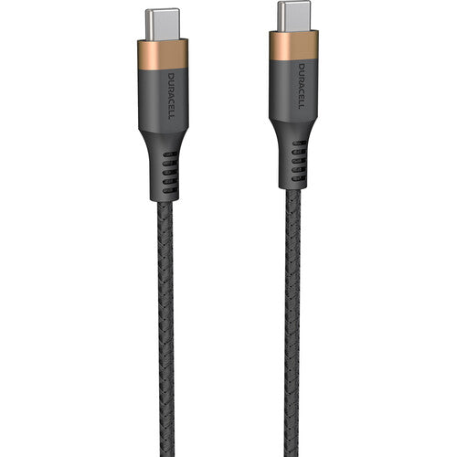 Cable Duracell USB-C 5 pies con conector USB-C en ambos extremos para carga y sincronización