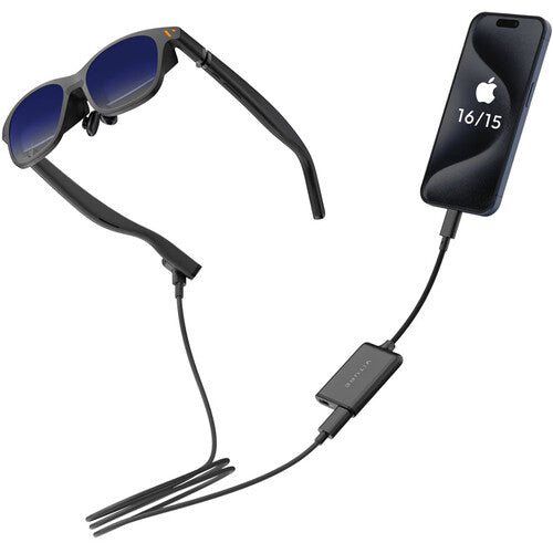 VITURE XR Adaptador de carga para iPhones USB-C negro con 2 puertos USB-C