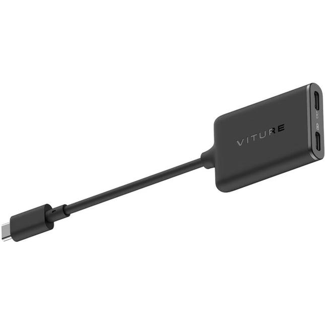 VITURE XR Adaptador de carga para iPhones USB-C negro con 2 puertos USB-C