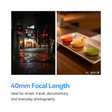 TTArtisan AF 40mm f2 Lente para Nikon Z F2 a F16 Distancia mínima 15.7"