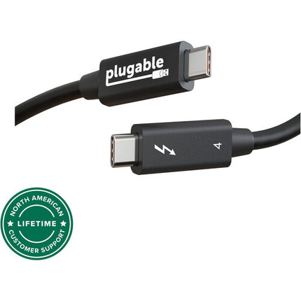 Plugable Thunderbolt 4 Cable 3.3 Pies 40 Gb/s 100W Power Delivery