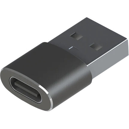 Adaptador BEACN USB-C a USB-A negro con conector USB-A macho y USB-C hembra