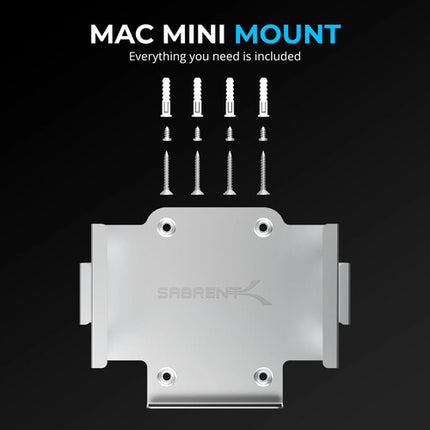 Sabrent Soporte Flexible de Escritorio y Pared para Mac mini 2024 Plata Fácil Montaje
