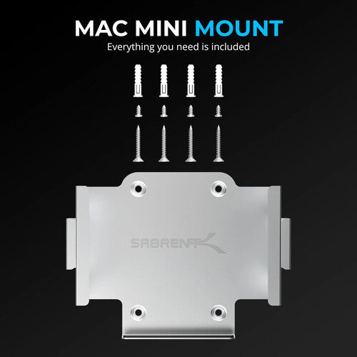 Sabrent Soporte Flexible de Escritorio y Pared para Mac mini 2024 Plata Fácil Montaje