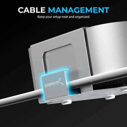 Sabrent Soporte Flexible de Escritorio y Pared para Mac mini 2024 Plata Fácil Montaje