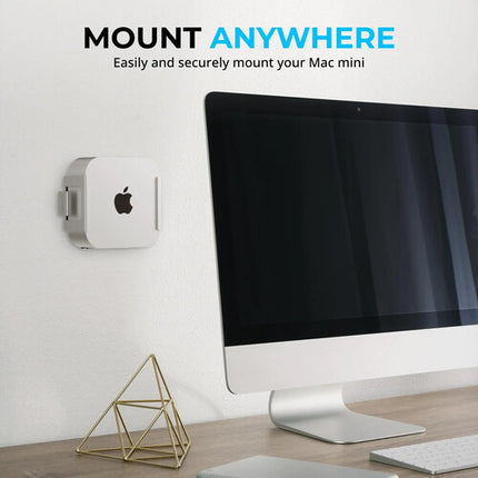 Sabrent Soporte Flexible de Escritorio y Pared para Mac mini 2024 Plata Fácil Montaje