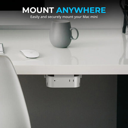 Sabrent Soporte Flexible de Escritorio y Pared para Mac mini 2024 Plata Fácil Montaje