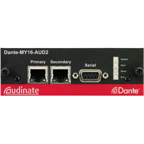 Yamaha DANTE-MY16-AUD2 Tarjeta de red Dante 16 canales 96 kHz 2 Ethernet