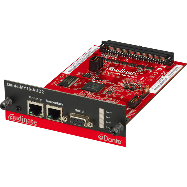 Yamaha DANTE-MY16-AUD2 Tarjeta de red Dante 16 canales 96 kHz 2 Ethernet