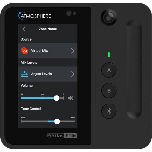 AtlasIED C-T4BT Controlador de Pared Atmosphere Bluetooth 4.3" Táctil Negro