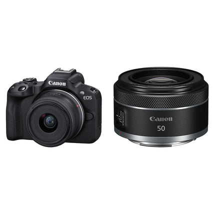 Canon EOS R50 Cámara Sin Espejo Kit con Lentes 18-45mm y 50mm 24.2MP UHD 4K