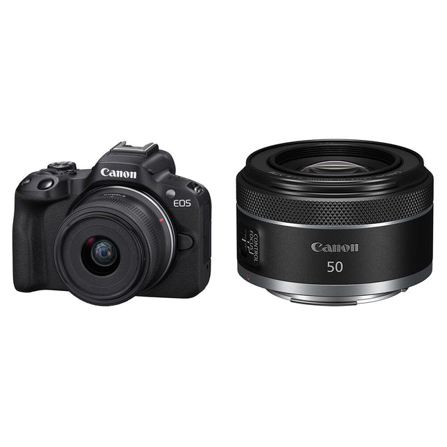 Canon EOS R50 Cámara Sin Espejo Kit con Lentes 18-45mm y 50mm 24.2MP UHD 4K