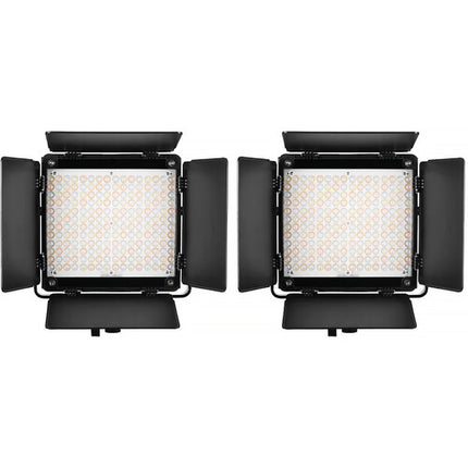GVM 800D 6X 40W Panel de Luz LED RGB Kit 2 Luces con Barndoor y Soporte