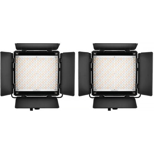 GVM 800D 6X 40W Panel de Luz LED RGB Kit 2 Luces con Barndoor y Soporte