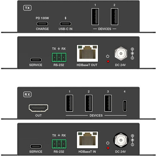 DVDO Extensor USB-C a HDMI sobre HDBaseT 230' con USB 18 Gb/s 4K60