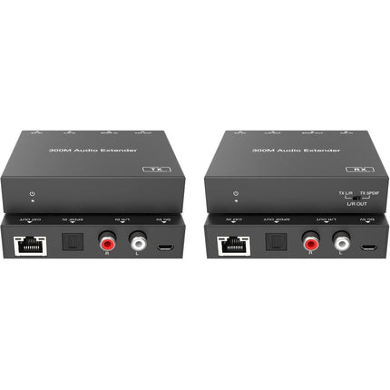 DVDO Audio Extensor sobre Ethernet 990' con Conversor Digital a Analógico y PoC Bidireccional