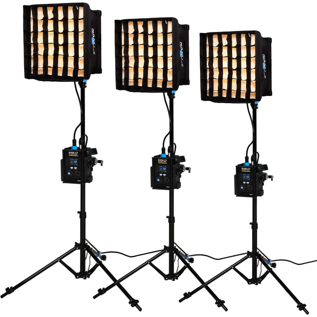 Nanlite PavoSlim 60B Panel LED Bicolor Kit 3 Luces 2700-6500K 8156 Lux
