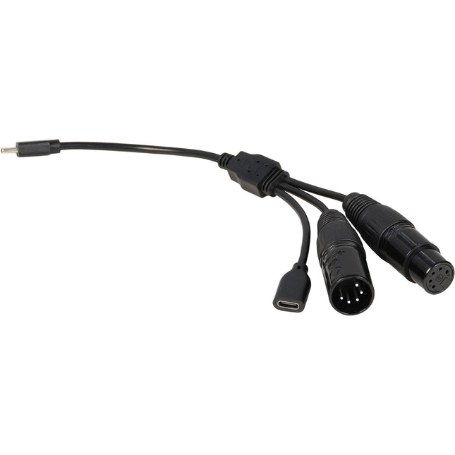 Nanlite Cable USB-C a DMX para PavoBulb PavoTube y PavoTube II 10 pulgadas 5 pines