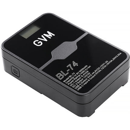 GVM BL-74 Batería V-Mount para cámaras y luces 5000mAh 74Wh con cargador y cables USB