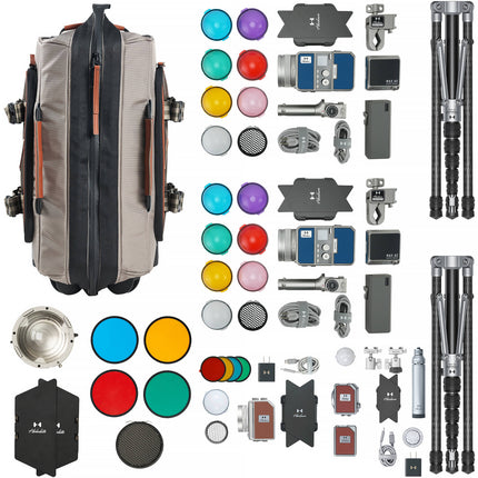 Harlowe x Corbin Gurkin Emerson Edition Kit de Iluminación 4 Luces LED Bi-Color con Estuche Rodante